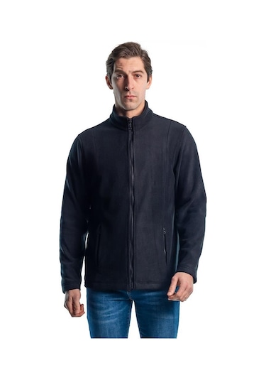 Şensel, Erkek Polar Mont, Siyah -99E550- Fermuarlı, Outdoor