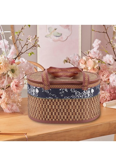 Homyl Katlanabilir Dokuma Gıda Saklama Sepeti Kahverengi