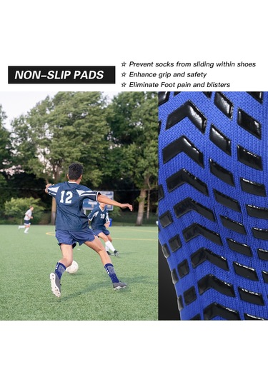 Springsun 3 Çift Paket Futbol Çorapları - Honeycomb Desenli, Bambu Tabanlı, Ayakkabı Numara 38-45, Tam Beyaz Çok Renkli