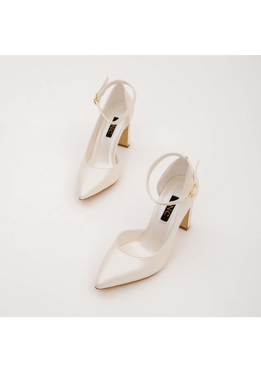 Tamer Tanca Kadın Vegan Beyaz Sedef Topuklu & Stiletto Ayakkabı 22 319 Bn Ayk Beyaz Sedef Beyaz