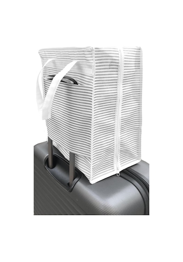 6 Bölmeli Seyahat Tipi Ayakkabı Hurcu Organizer Seyahat Eşya Saklama Çantası Plaj Çantası Organizer Gri