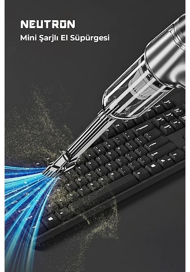 Neutron Mini Şarjlı Araç İçi Şarjlı El Süpürgesi
