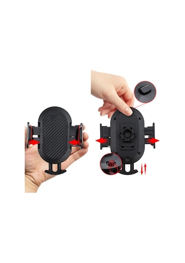 Carmind Uzayabilen Araç Telefon Tutucu Karbon Hd05