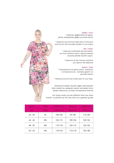 Kadın Pembe Somon Kırçiçeği Desen Midi Elbise Pembe