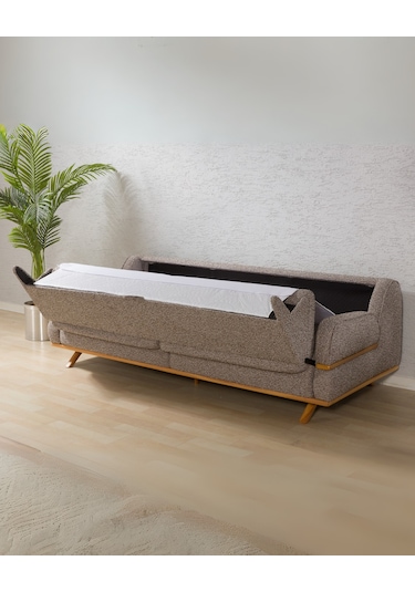 Focus Yataklı Üçlü Koltuk & 3'lü Kanepe Kahve