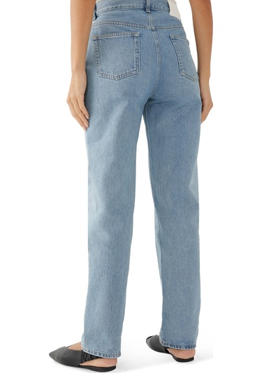 Loulou Studio Düz Kesim Kot Pantolon Light Blue