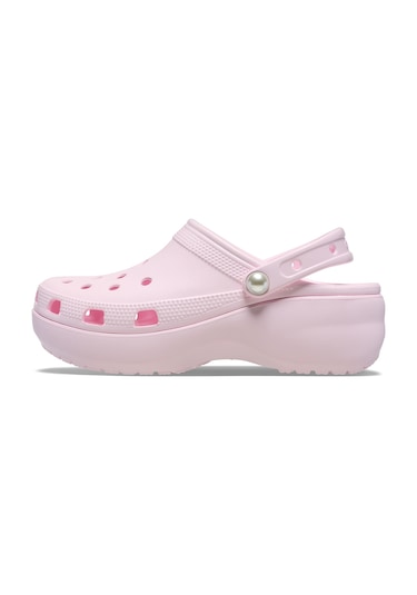 Classic Platform Pearl Clog Pink Milk Pembe