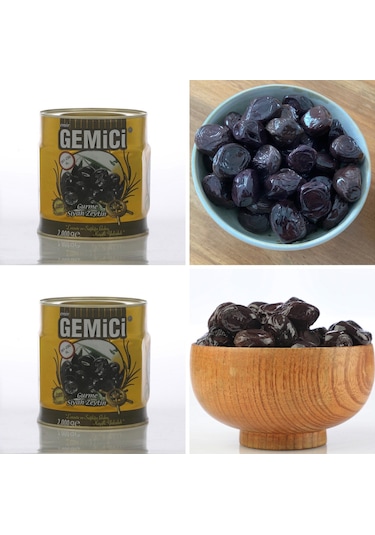 Gemici Zeytinleri Gurme Siyah Zeytin 2 x 2 KG