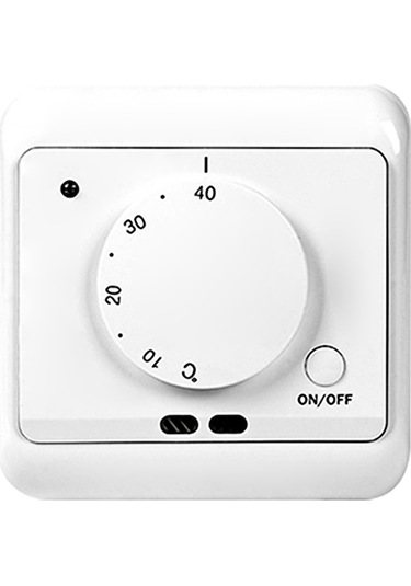 Pazly Termostat Manuel - Zemin Isıtma Kontrol Cihazı, Beyaz, 5-40 C, Donma Önleyici, 230v, 16a