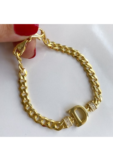 Simurg Jewellery Gümüş D Harfli Bileklik