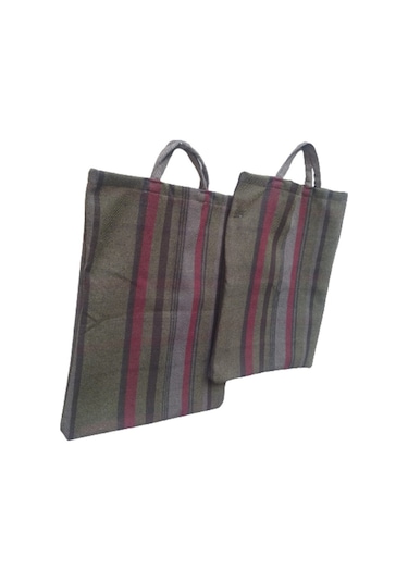 Bengi Pazar Çantası 2 Adet Döşemelik Desenli Kumaş 30 Kg Taşıma