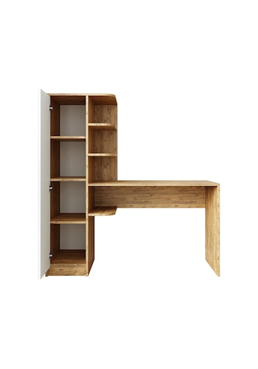 Roma Raflı Çalışma Masası , Çalışma Ofis Masası Sol Dolaplı