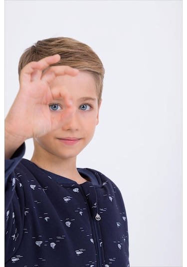 Erkek Çocuk Uyku Tulumu Kalın Elyaf Dolgulu Premium Kalite 2.5 Tog Lacivert