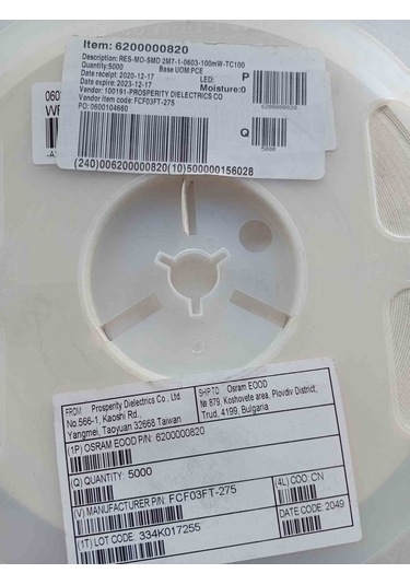 Fcf03ft-275 2.7m 603 Osram Direnç 500 Adet