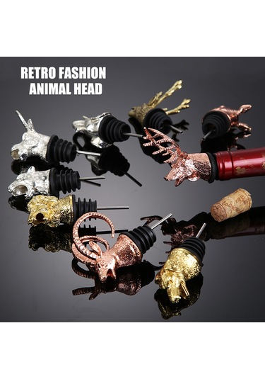 Suofeng Hayvan Figürlü Şarap Hava Alma Döküm Aparatı - Çıkarılabilir Silikon Uçlu Diğer