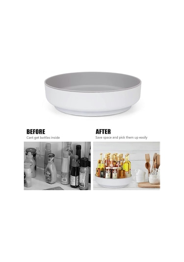 Döner Baharat Rafı, 360 Döndürülebilir Döner Mutfak Saklama, Mutfak Saklama İçin Baharat Düzenleyici 26 Cm/10,2 İnç -