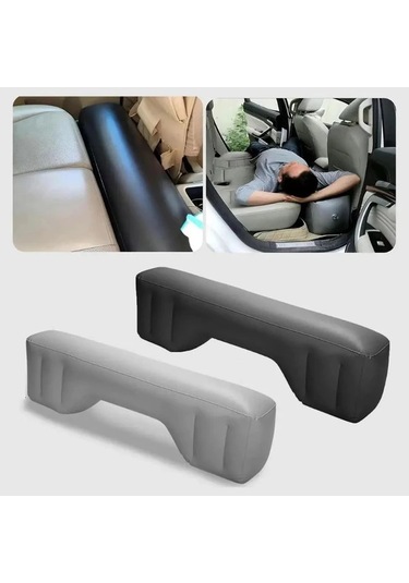 Sunshine011 Siyah 1 Adet Araç İçi Şişme Yatak Arka Koltuk Mesafe Örtüsü Seyahat Kamp Yatakları