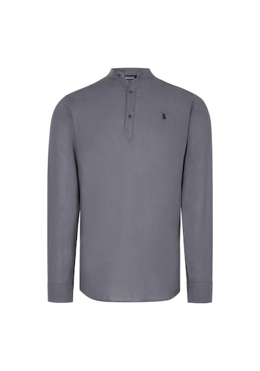 G983 Dewberry Hakim Yaka Erkek Gömlek-antrasit Antrasit