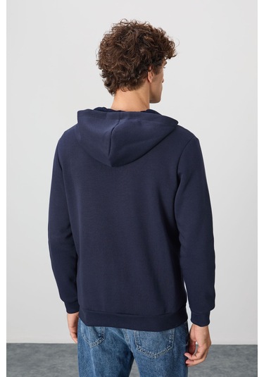 Tommy Life Hector Lacivert Şardonlu Erkek Sweatshirt - 88139 Lacivert