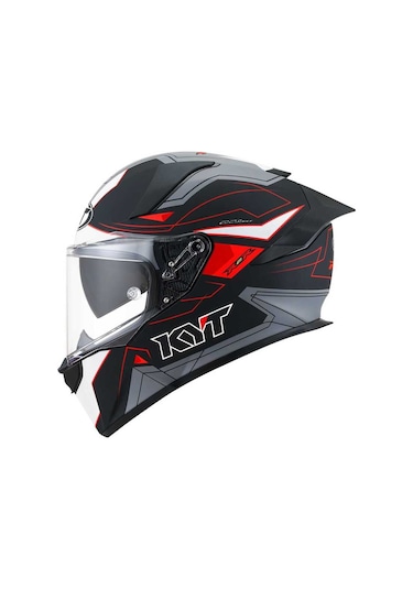 Kyt R2r Kapalı Kask Mat Beyaz - Gri - Siyah