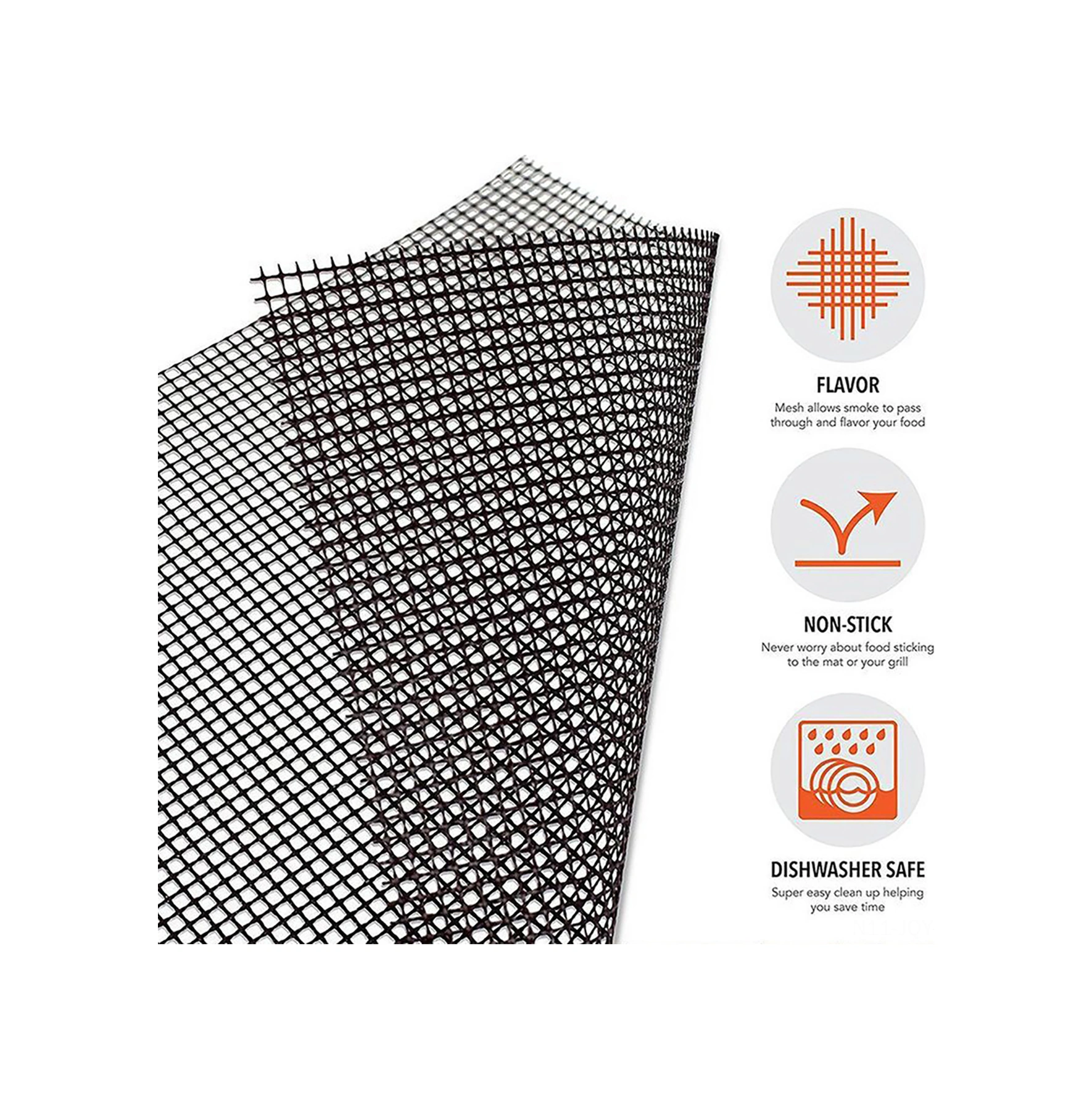 Youmex Siyah Cam Fiber Izgara Ağı - Yüksek Isı Dayanıklı, Kaymaz, Yeniden Kullanılabilir, Kesilebilir, Pratik Izgara Aracı Çok Renkli