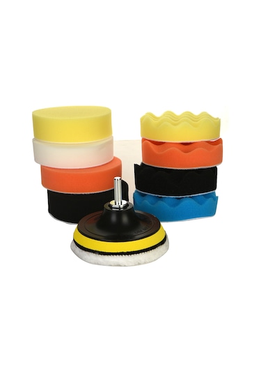 Pasta Cila Polisaj Sünger Pedi Seti 115mm Oto Parlatma 11 Parça