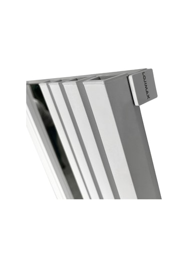 Lojimax Alüminyum Aynalı Dikey Radyatör Siesta Mirror 1800x554mm 6 Dilim Dokulu Antrasit Gri 1629 W Yüksek Isıl Güç