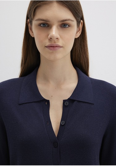 Mavi - Lacivert Triko Polo 1710700-89101 Lacivert