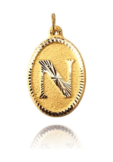 Enderun Kuyumculuk 14 Ayar Altın N Harf Kolye Ucu