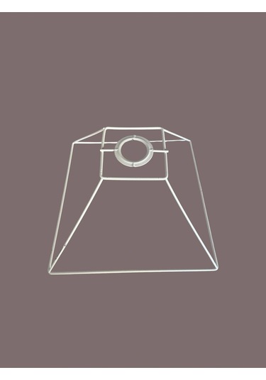 Kare Avize Teli , İskeleti 30x15 Cm Beyaz Statik Boyalı Duy Takımı Dahil Beyaz