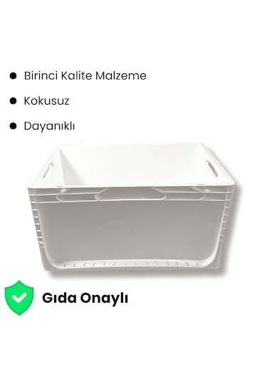 Alpbx 1.kalite Beyaz Plastik Kasa 60x40x32 Cm - Kutu 65 Litre