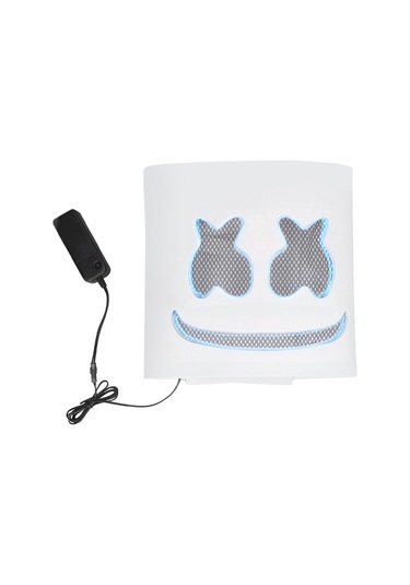 Geekyou Kırmızı Led Işıklı Dj Maskesi - Eva Malzeme, Ayarlanabilir, Halloween/partiler İçin Pil Yok