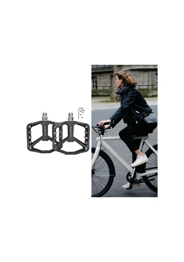 Dolıty Dağ Bisikleti Pedalları Mtb Bisiklet Düz Geniş Siyah