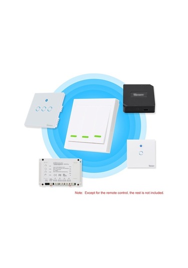 Besthome1 3'lü Kablosuz Rf Uzaktan Kumandalı Anahtar - 433mhz, Ev1527 Kodlu, Yapışkanlı, 100m Menzil, Pratik Kullanım