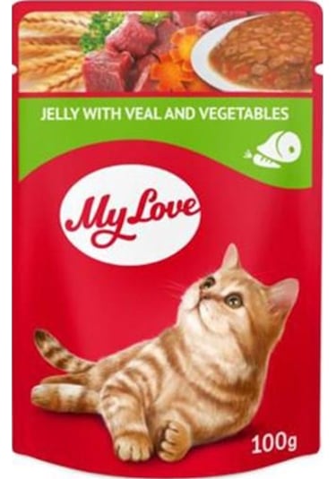 My Love Pouch Dana Etli ve Sebzeli Yetişkin Kedi Maması 100 G