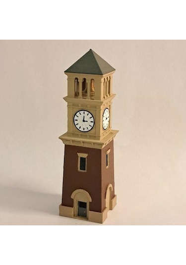 Mini Saat Kulesi Maketi 14 Cm Dekoratif Figür-173