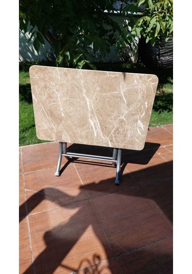 Dekoratif Katlanır Masa Bahçe Ve Çalışma Masası 60 90 Kahve