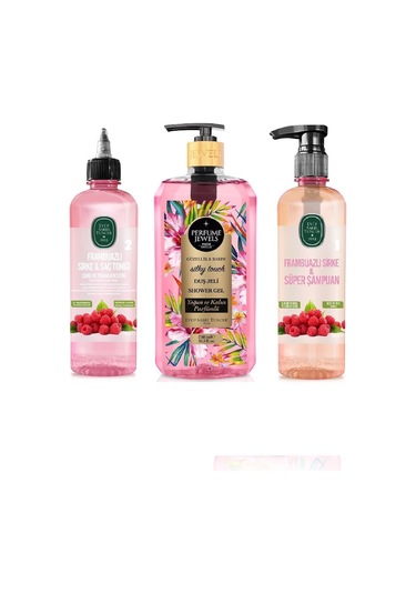 Eyüp Sabri Tuncer Frambuazlı Saç Toniği 500 ML + Duş Jeli Silky Touch 750 ML + Süper Şampuan 500 ML