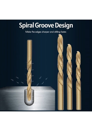 Pazly 19 Adet Hss Vidalı Matkap Uçları Seti - İnce Metal, Ahşap Ve Plastikler İçin - Reedark, Titanyum Kaplama, Pratik Saklama Kutusu