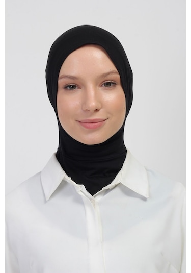 Pratik Esnek Likralı Boyunluklu Geçmeli Bone Siyah