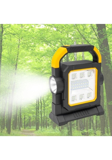 Buffer Hellocloud Şarjlı Solar Led Çalışma Işığı Usb Çıkışlı Taşınabilir Projektör Lamba Çok Renkli