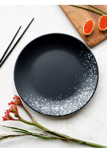 Korall Tabak Seti 2'li Düz Yemek Tabağı 26cm Nero 236164963 Siyah