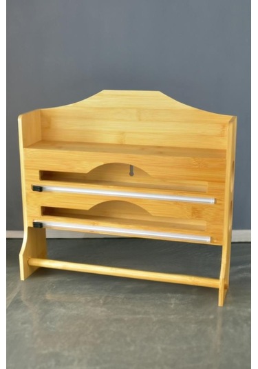 Digithome Bambu Baharat Standlı Streç Alüminyum Folyo Kesici Kağıt Havluluk Seti Thn76054 C1-1-18