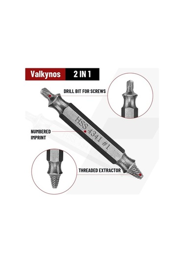 Pazly Vidalı Vidalar Ve Seti Paslı Vidalar İçin Hss Dayanıklı Çıkartma Aleti 6-cr