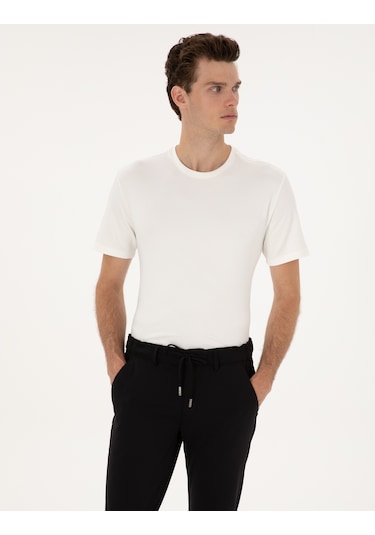 Pierre Cardin Erkek Ekru Tişört 50308037-vr019