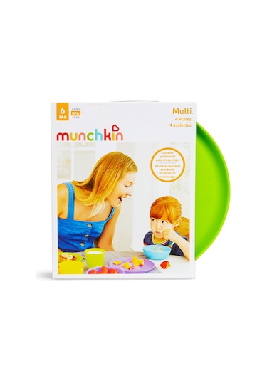 Munchkin Bebek Beslenme Tabakları 6+ Ay 4'lü Çok Renkli
