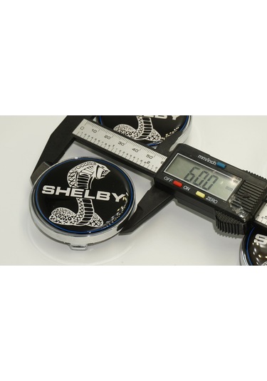 Ford Mustang Shelby Kobra Logo Jant Göbeği Kapak Seti  60mm