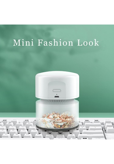 Qingmipy Usb Şarjlı Mini Masa Süpürgesi - Güçlü Emiş, 2 Hız Ayarlı, 1800mah Pil Mavi