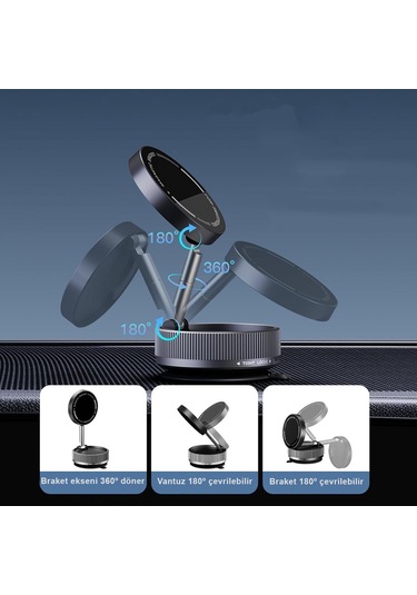 Nettech Nt-chc34 Manyetik Bracket Manyetik Etkili Telefon Tutucu - Siyah Siyah