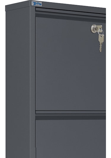Ceha Kilitli 3'lü Metal Ayakkabılık - Antrasit K.AYK-3 /AB7024/KL